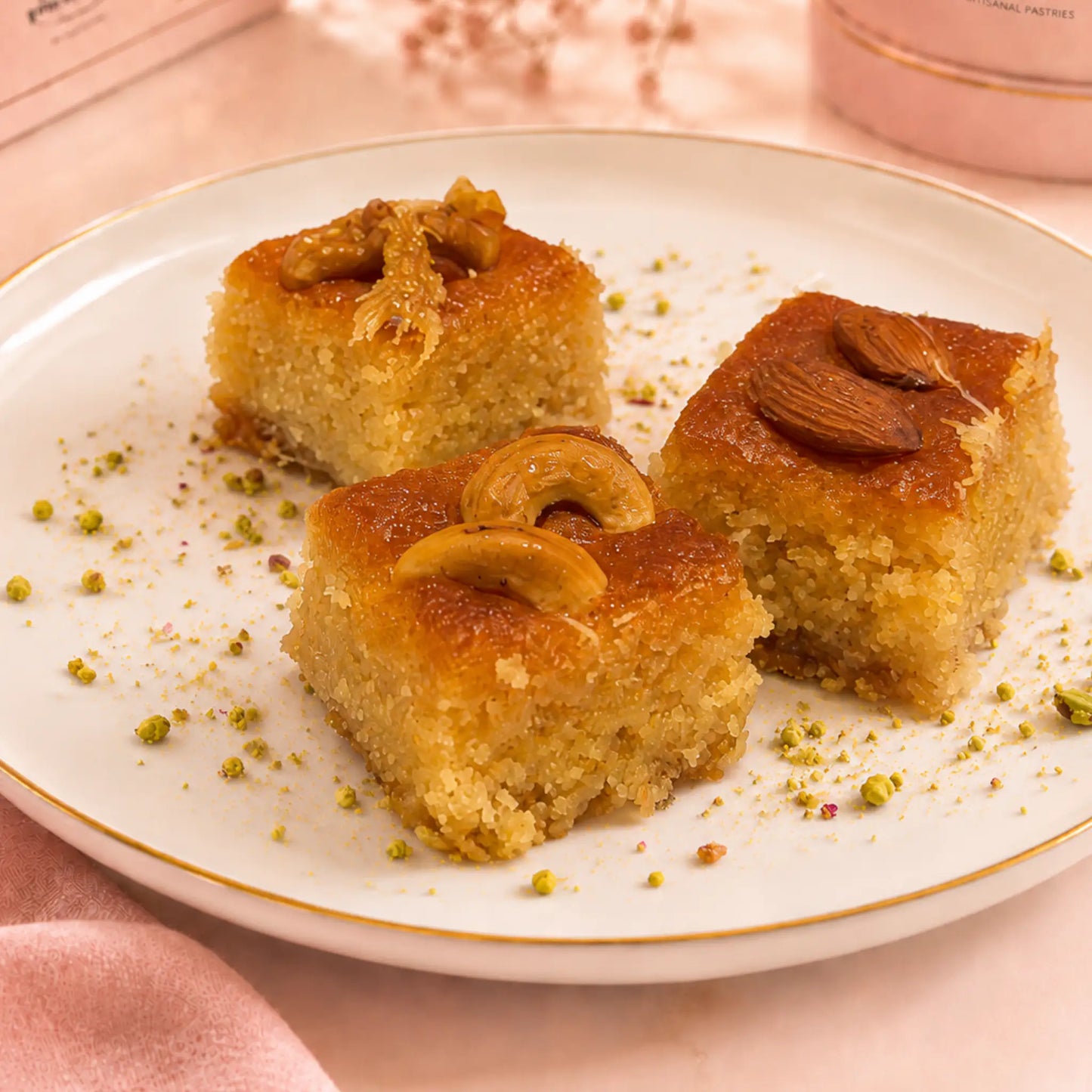 Basbousa mit Nuss